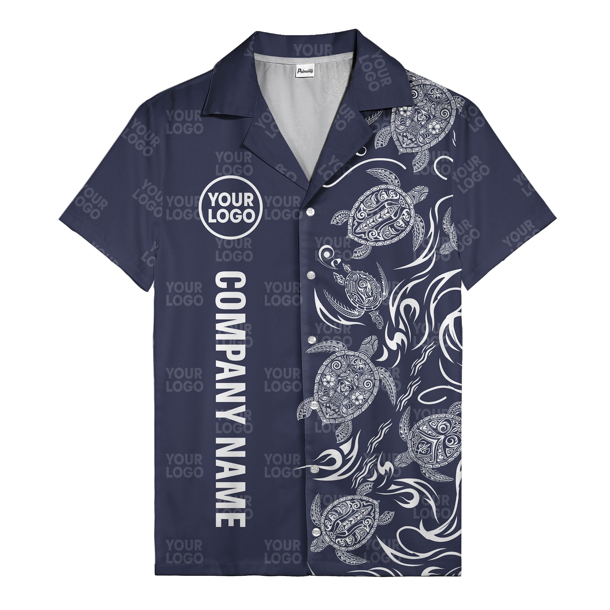 tribal black sea turtles riding waves hawaiian shirt