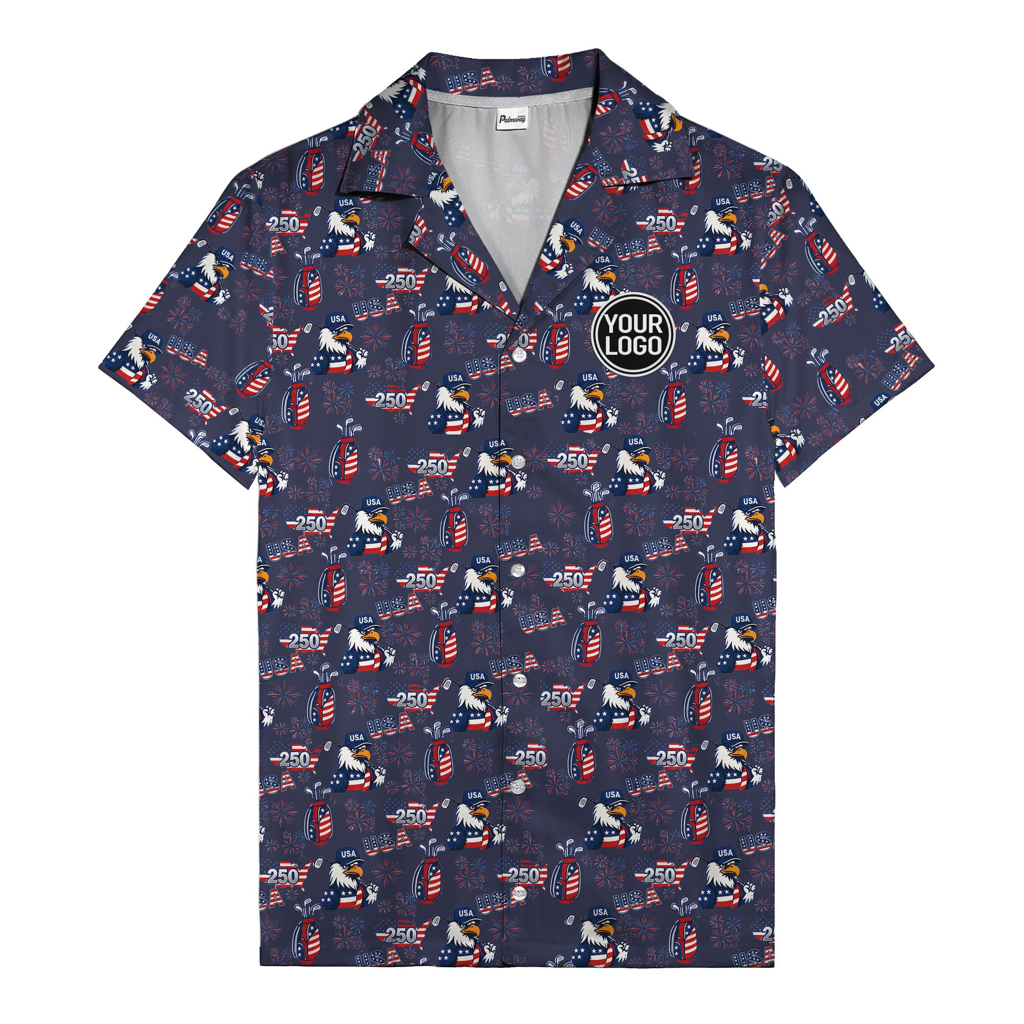 usa bald eagles golf bags fireworks hawaiian shirt for men