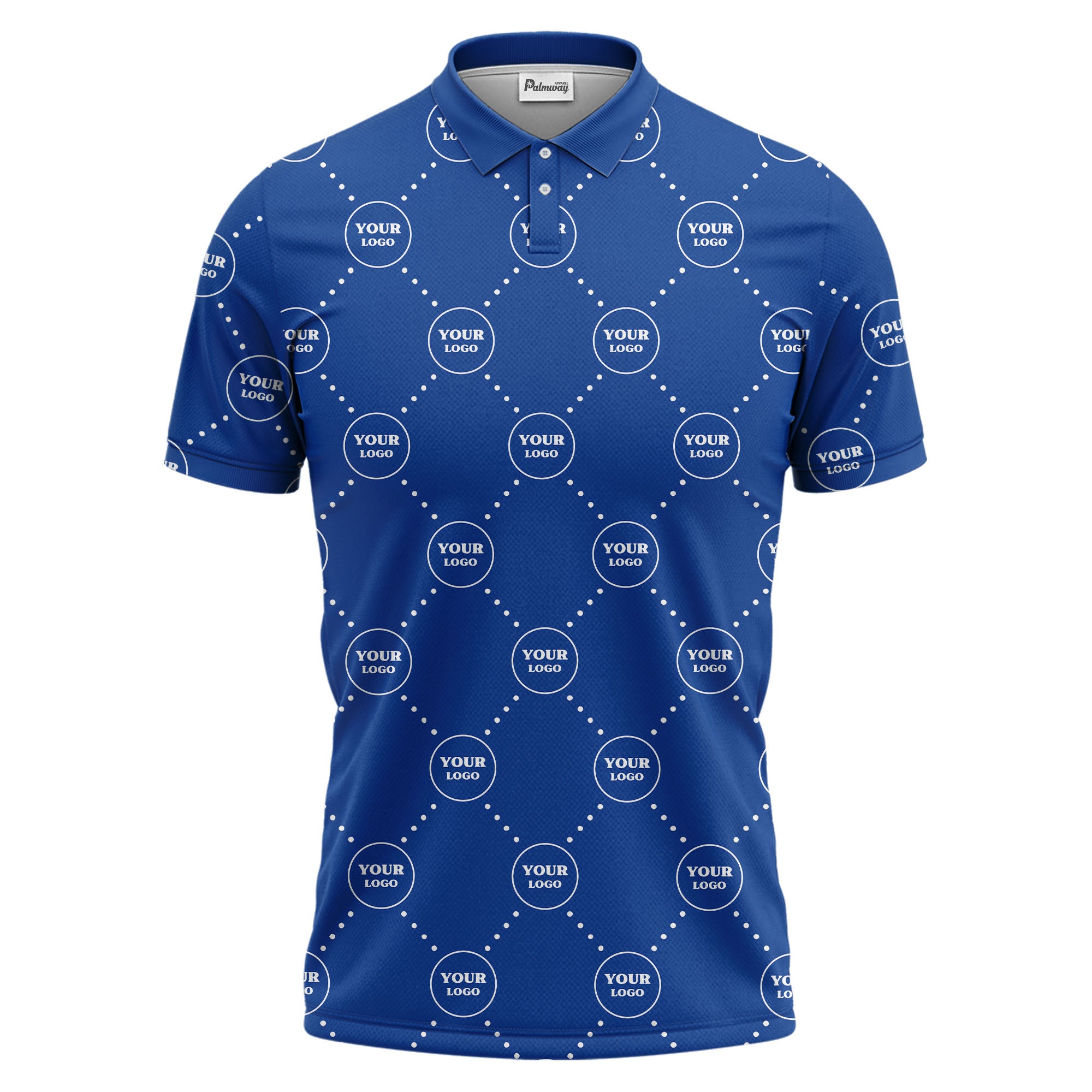 white circles custom logo placement polo shirt for corporate professionals