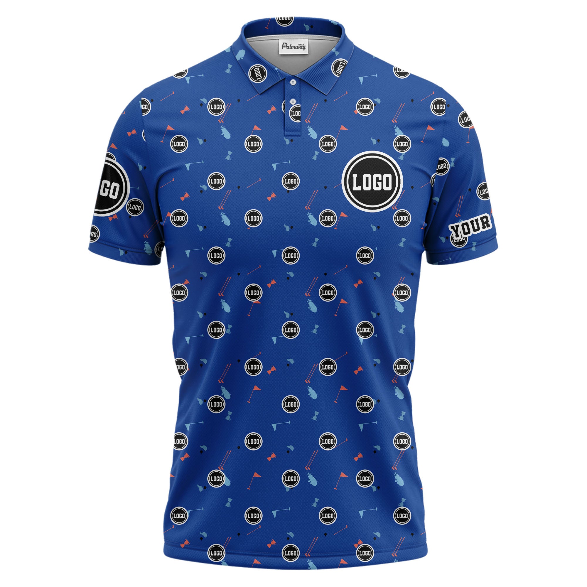custom multi color golf sports custom logo polo shirt with team event tournament style hawaiian shirt