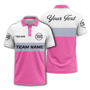 custom team name logo horizontal stripe polo shirt for men