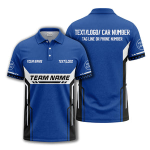 customizable team name geometric stripes polo shirt for men
