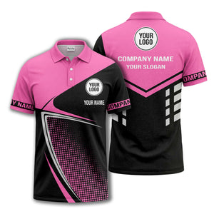 diagonal stripe dot geometric polo shirt for men