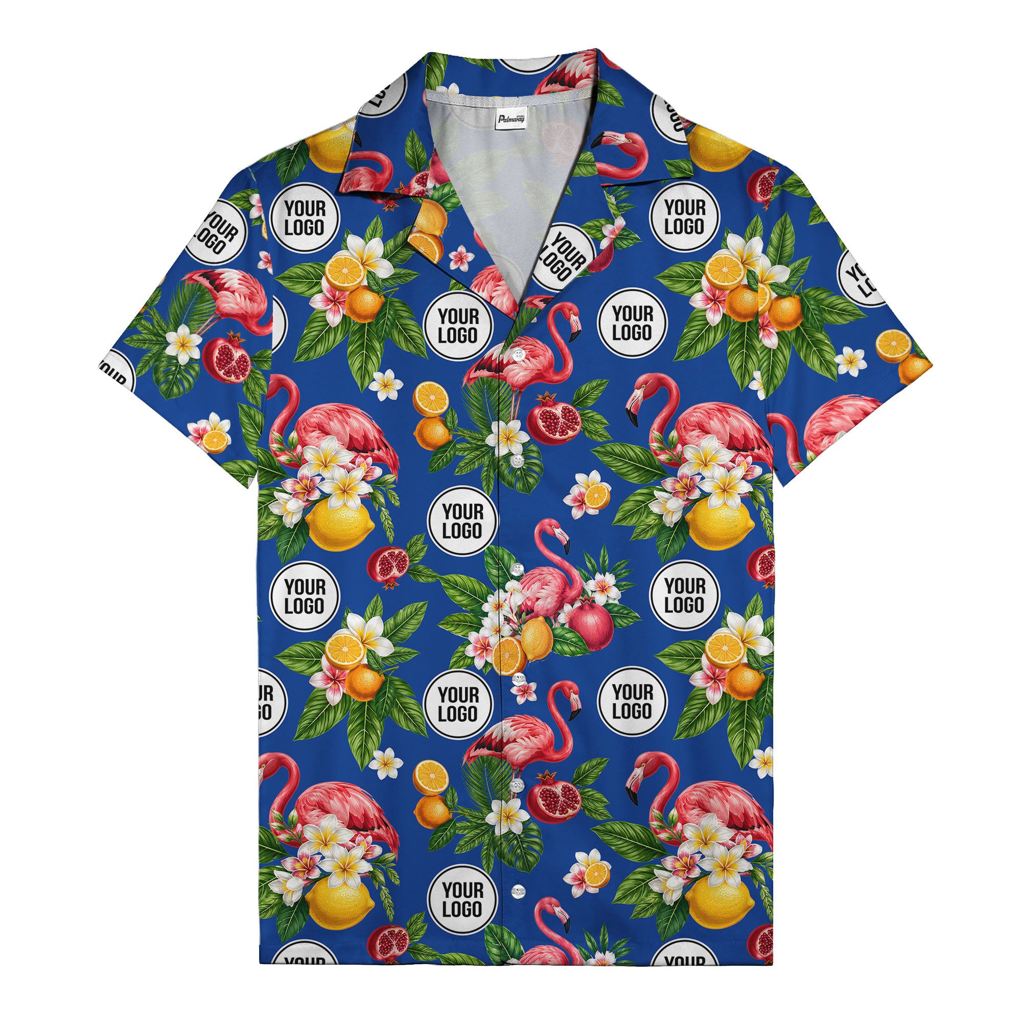 flamingo & pomegranate paradise hawaiian shirt for men