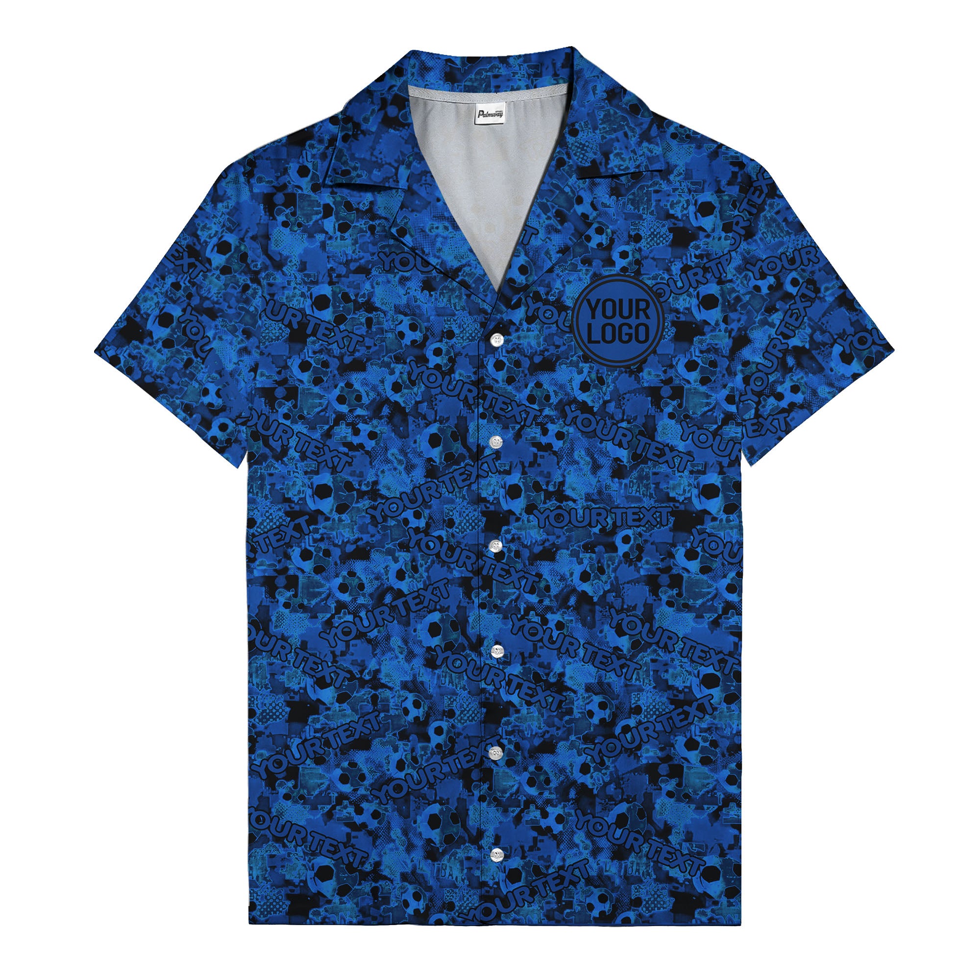 hexagon dot repeating custom text abstract geometric hawaiian shirt