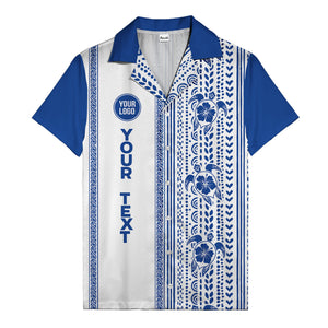 polynesian tribal turtles & hibiscus stripes black white hawaiian shirt