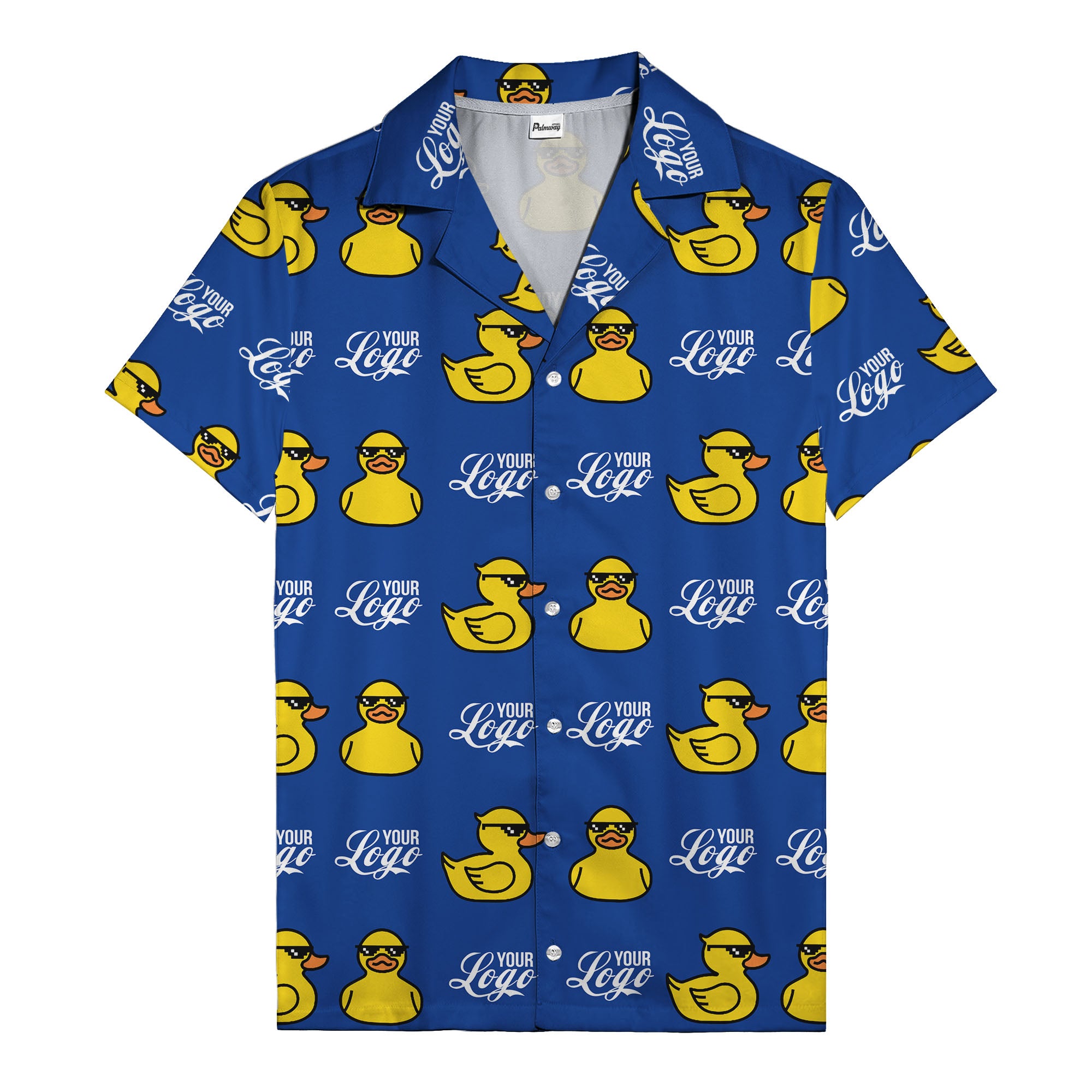 sunglassed rubber ducky parade custom logo hawaiian shirt