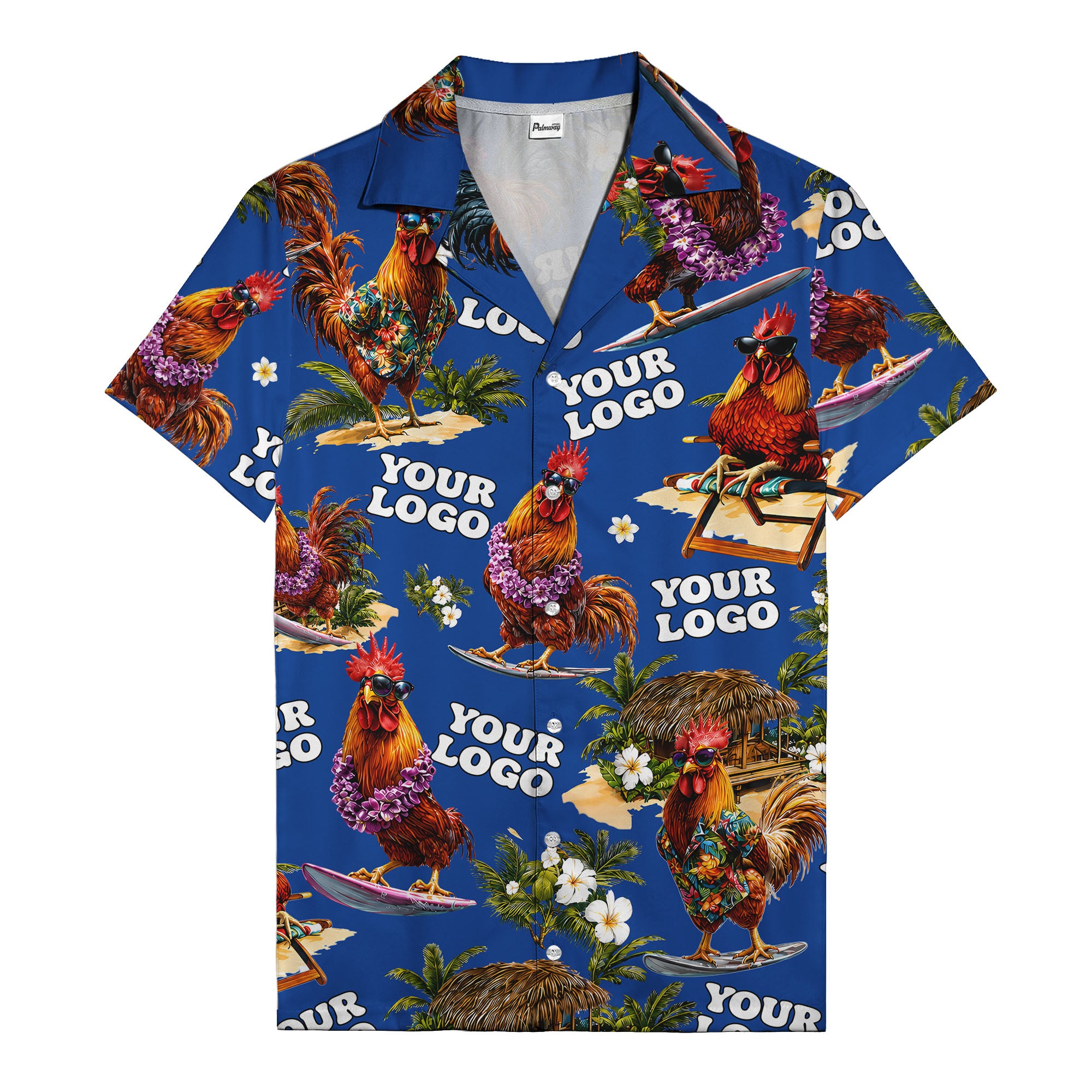 surfing roosters riding waves aloha hawaiian shirt with surfboards