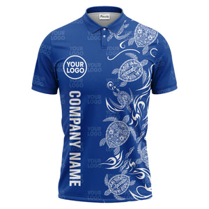 tribal sea turtle swirl black white artwork polo shirt for beach days
