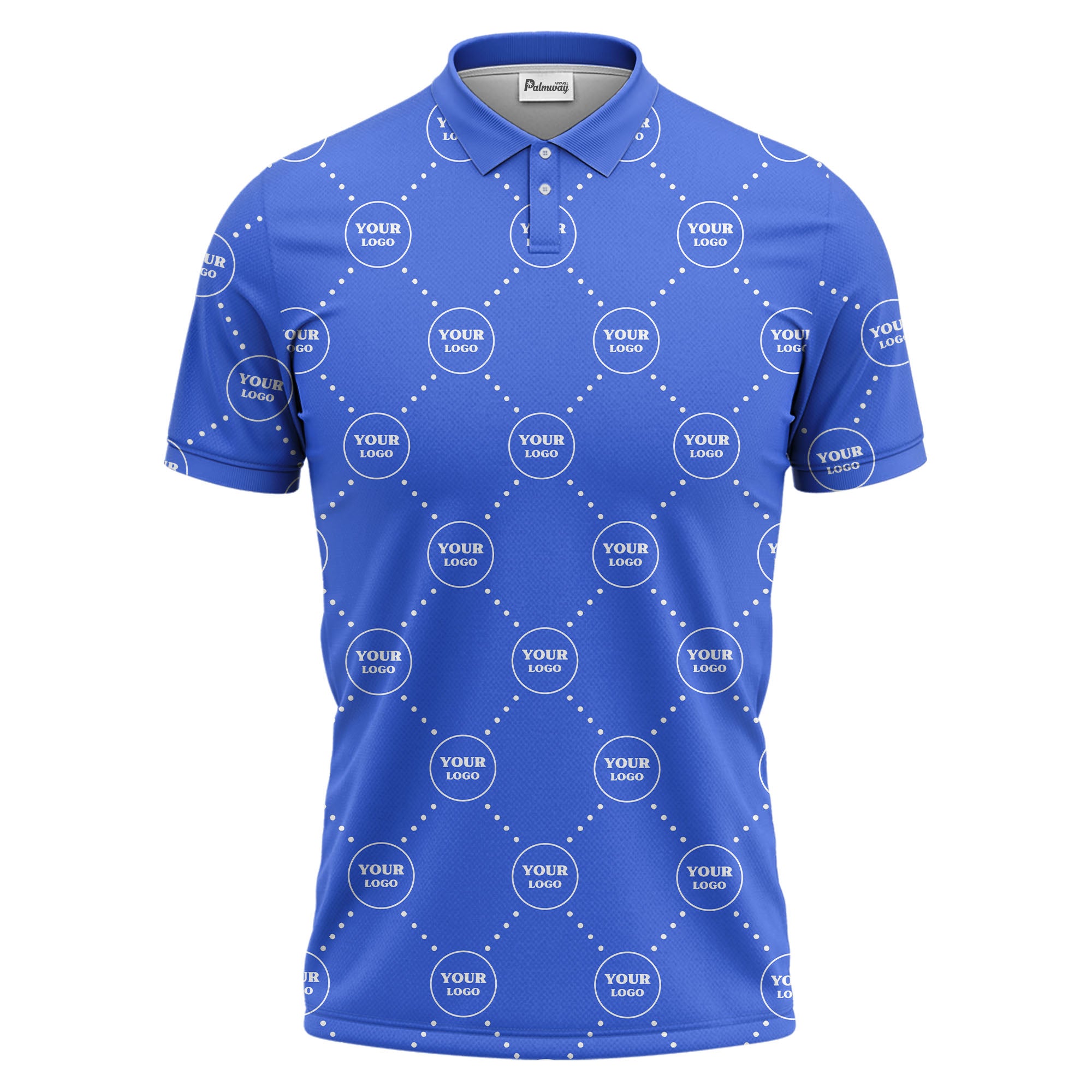 white circles custom logo placement polo shirt for corporate professionals