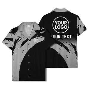 abstract paint splash modern art hawaiian shirt for men