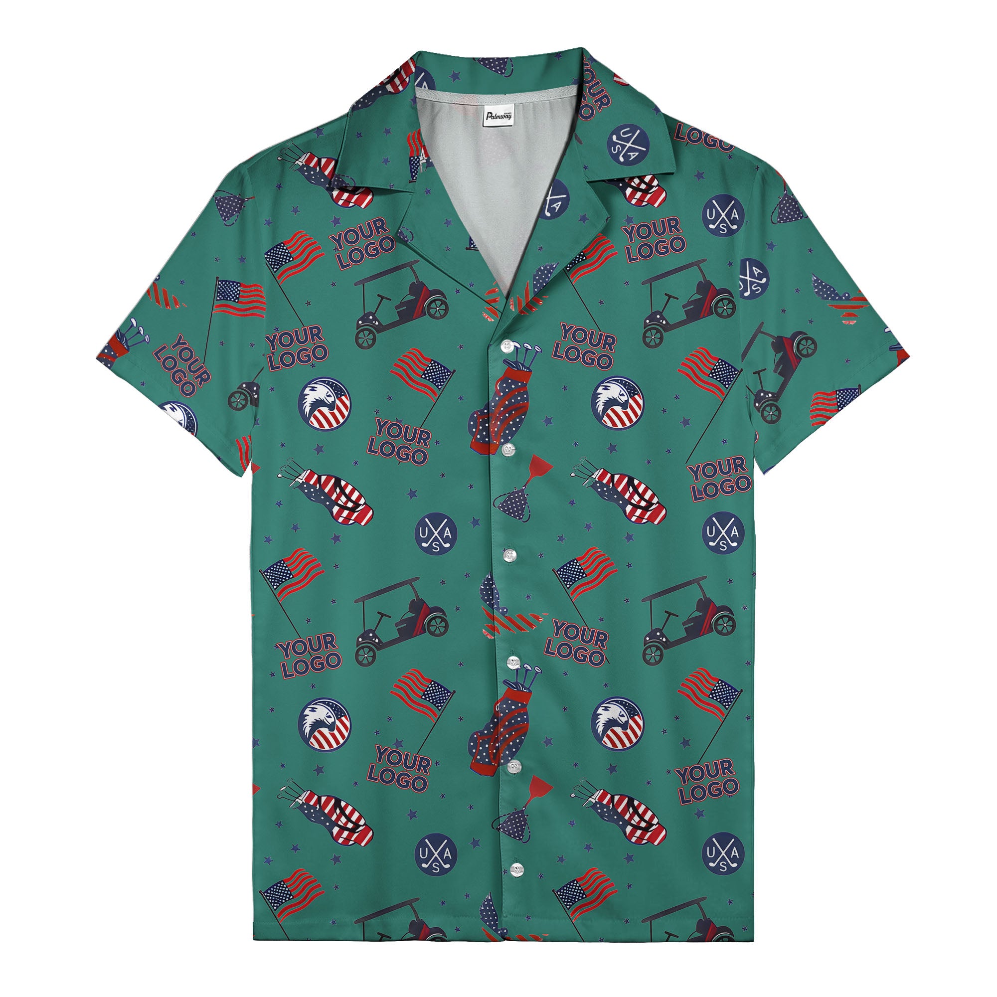 american golf flags bald eagles golf carts hawaiian shirt for men