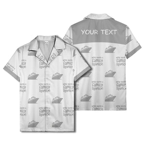cruise ship silhouettes and family reunion text repeat hawaiian shirt