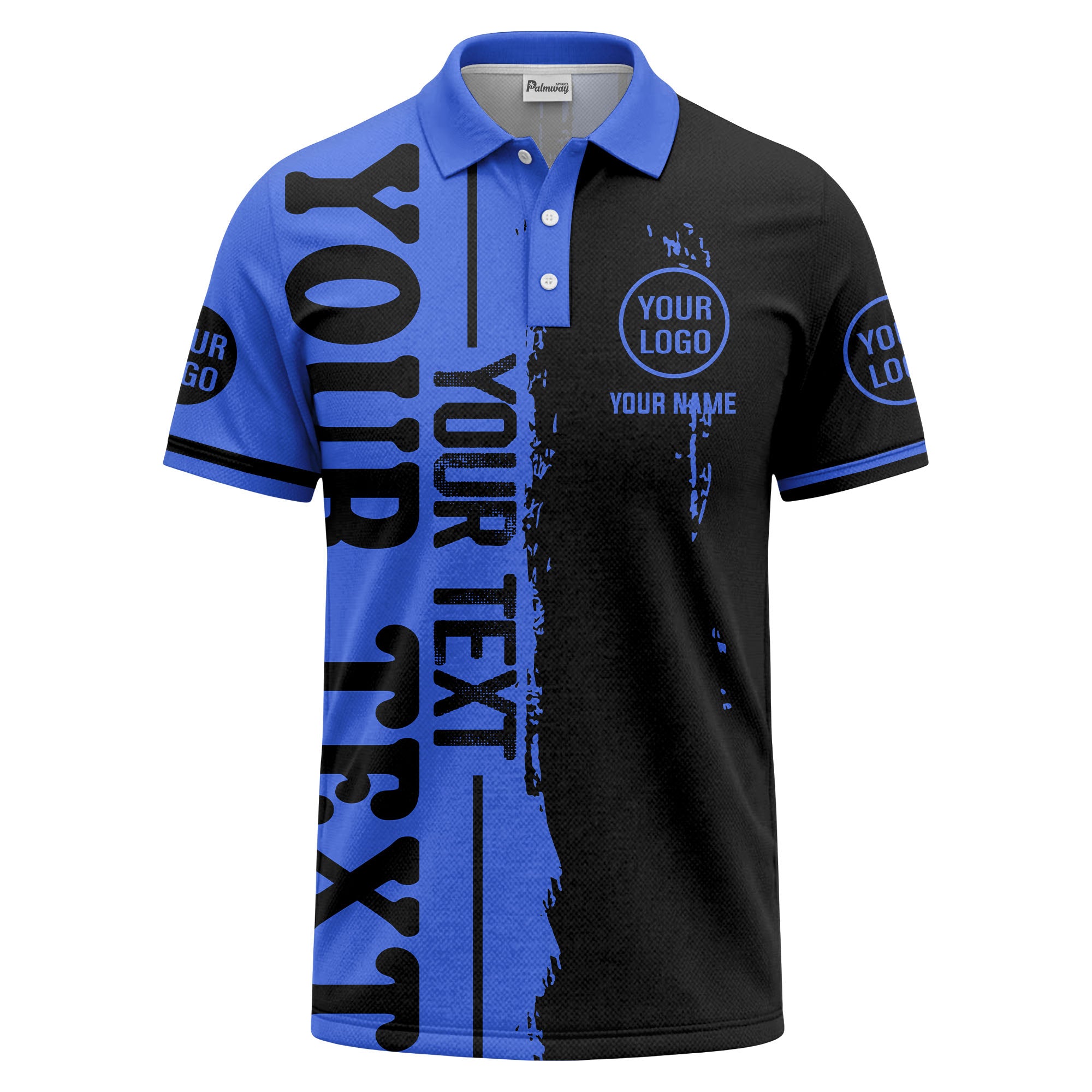 custom name & logo bold graphic personalized polo shirt