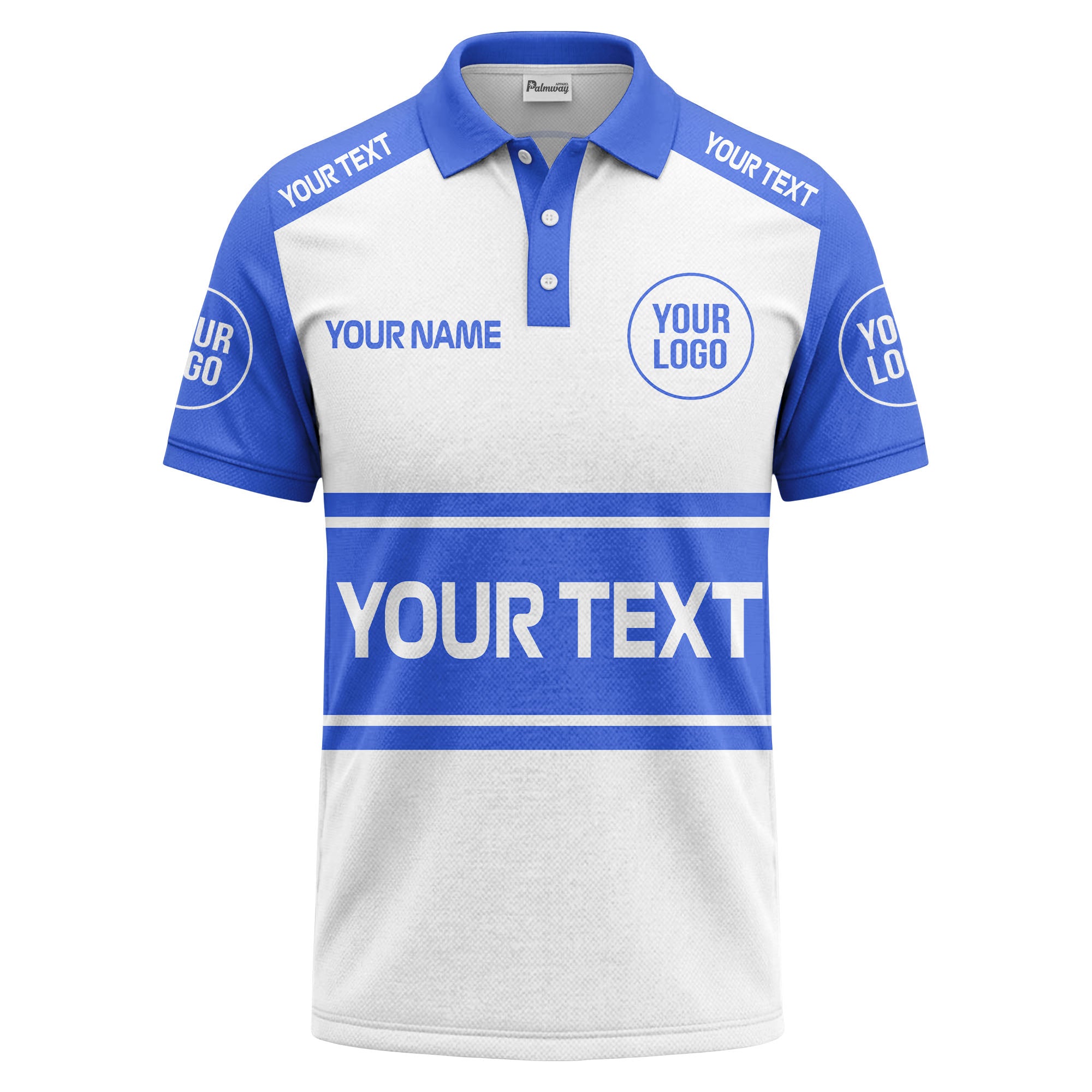 customizable logo & text sport jersey polo shirt for team gear