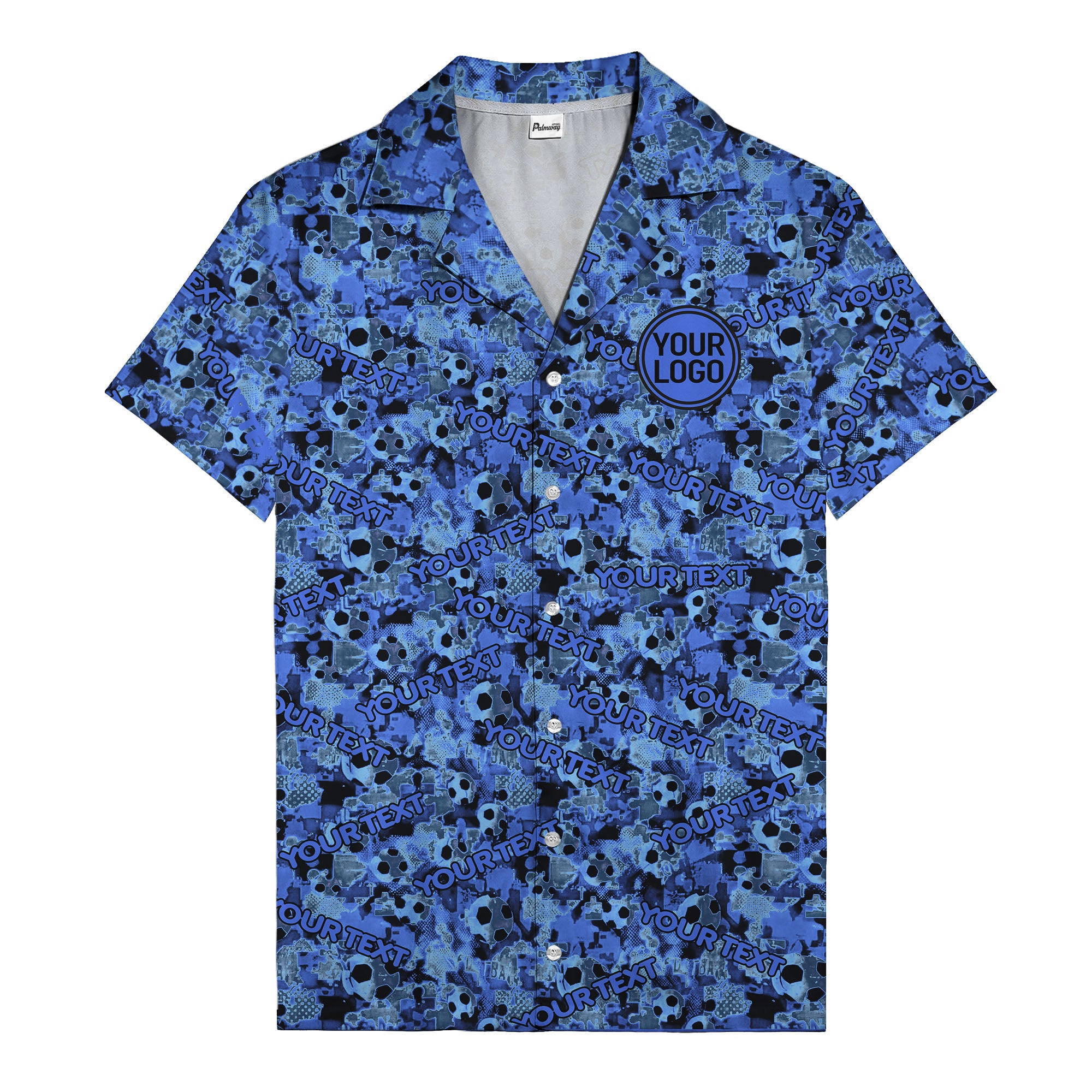 hexagon dot repeating custom text abstract geometric hawaiian shirt
