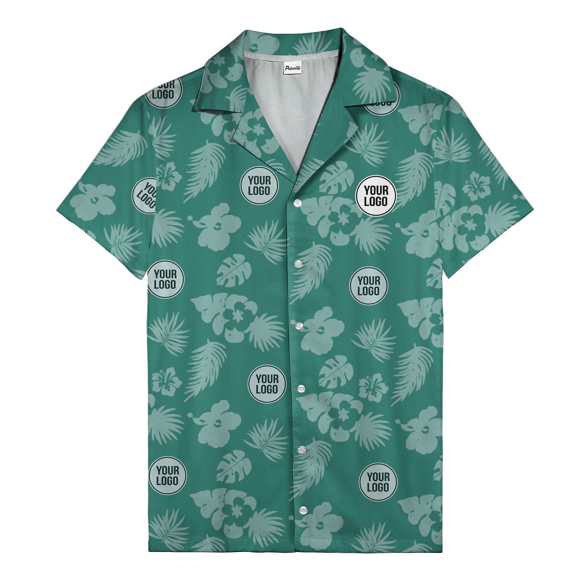 monochrome tropical flowers and leaves hawaiian shirt for men