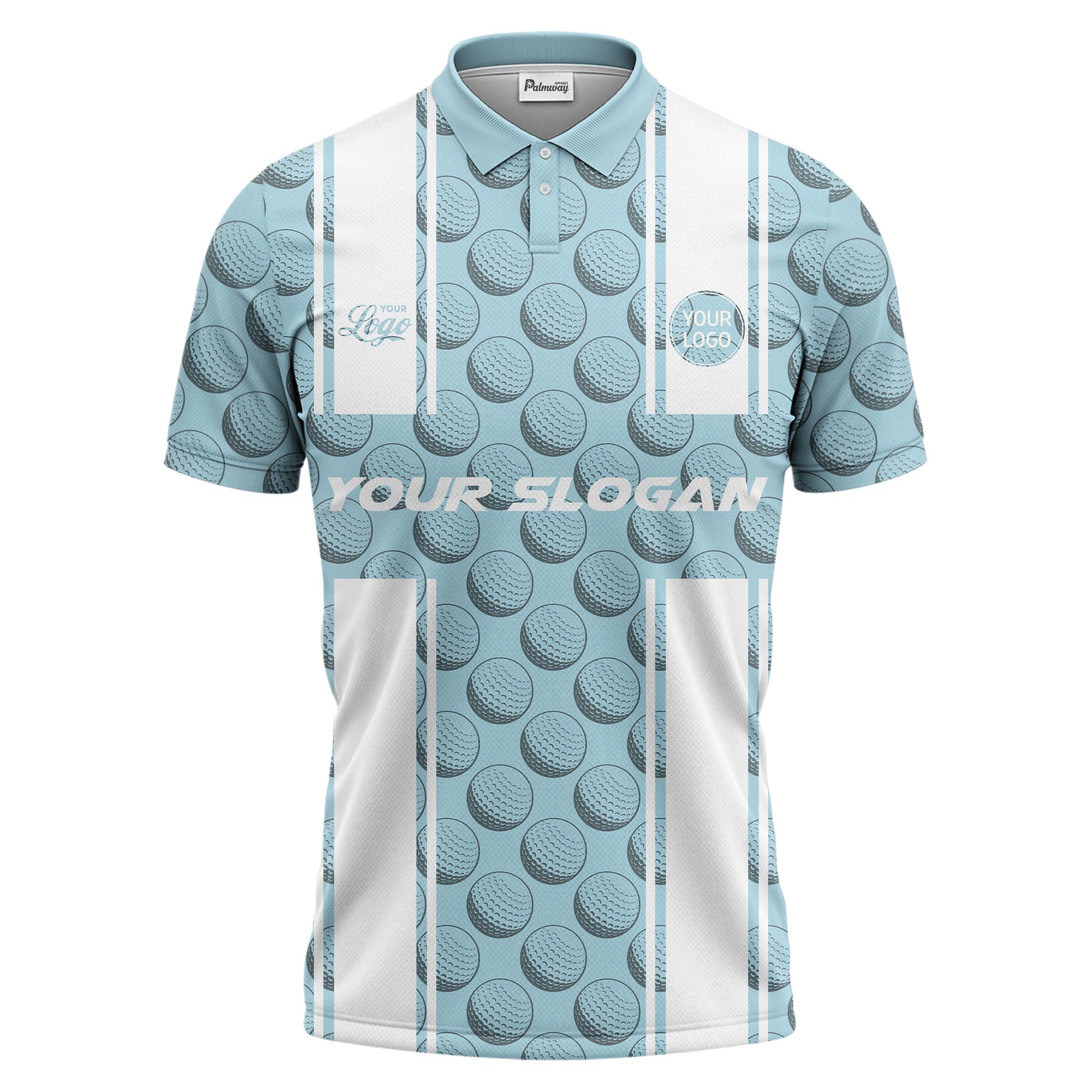 realistic golf balls black white vertical stripe polo shirt