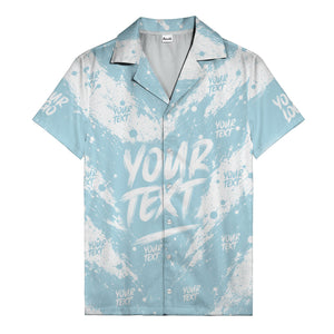 abstract splatter paint custom text hawaiian shirt with your text
