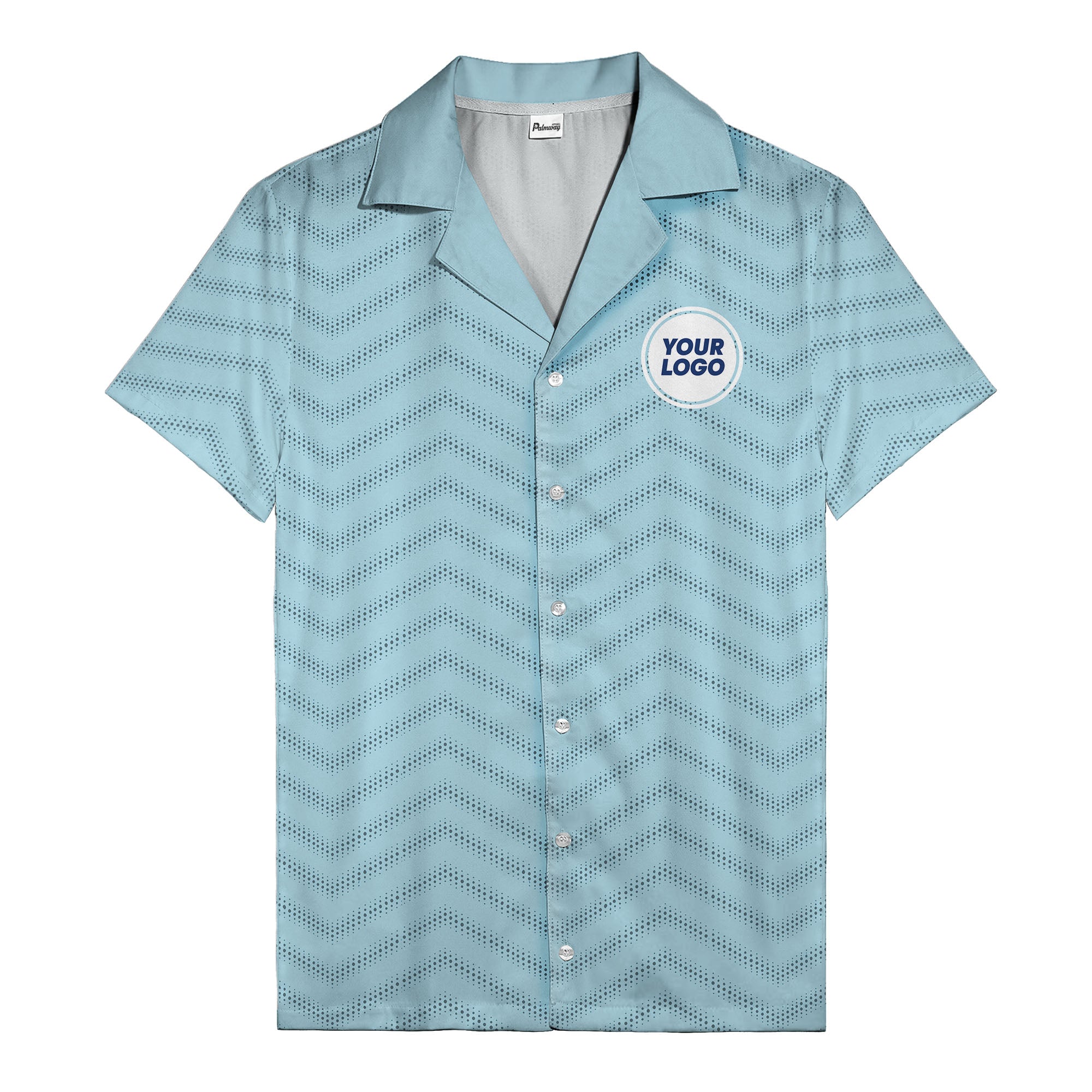 bold zigzag dots geometric black white hawaiian shirt