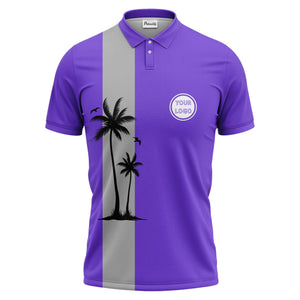 tropical palm tree polo shirt custom polo shirt