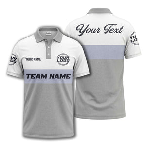 custom team name logo horizontal stripe polo shirt for men