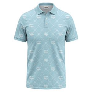 diamond grid logo repeat minimalist black polo shirt