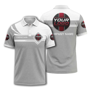diamond stripe custom logo corporate polo shirt