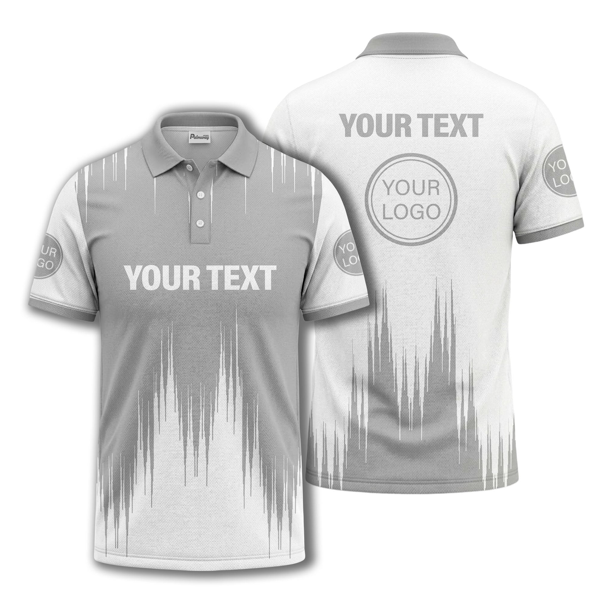 drip paint & abstract line art men's modern polo shirt