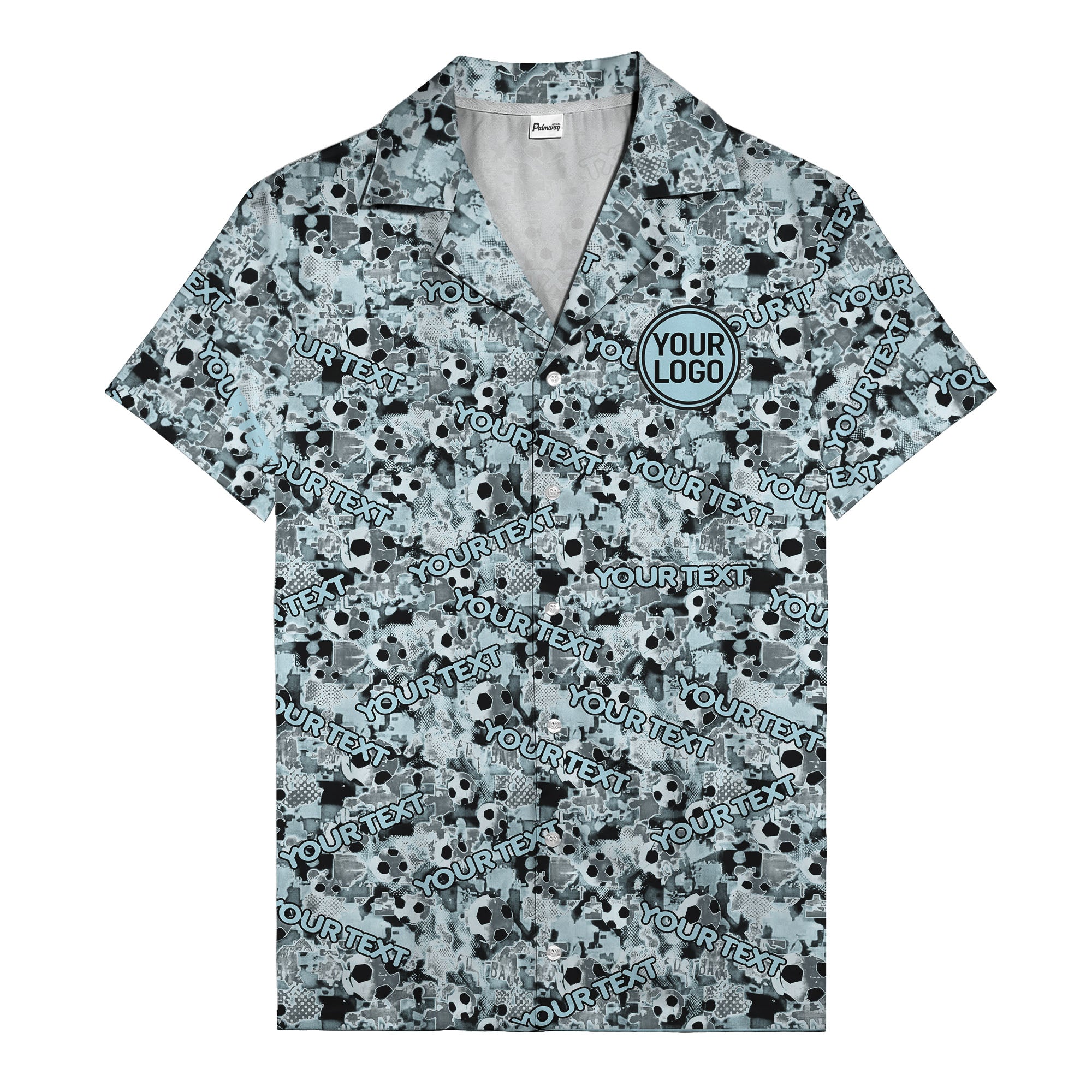 hexagon dot repeating custom text abstract geometric hawaiian shirt