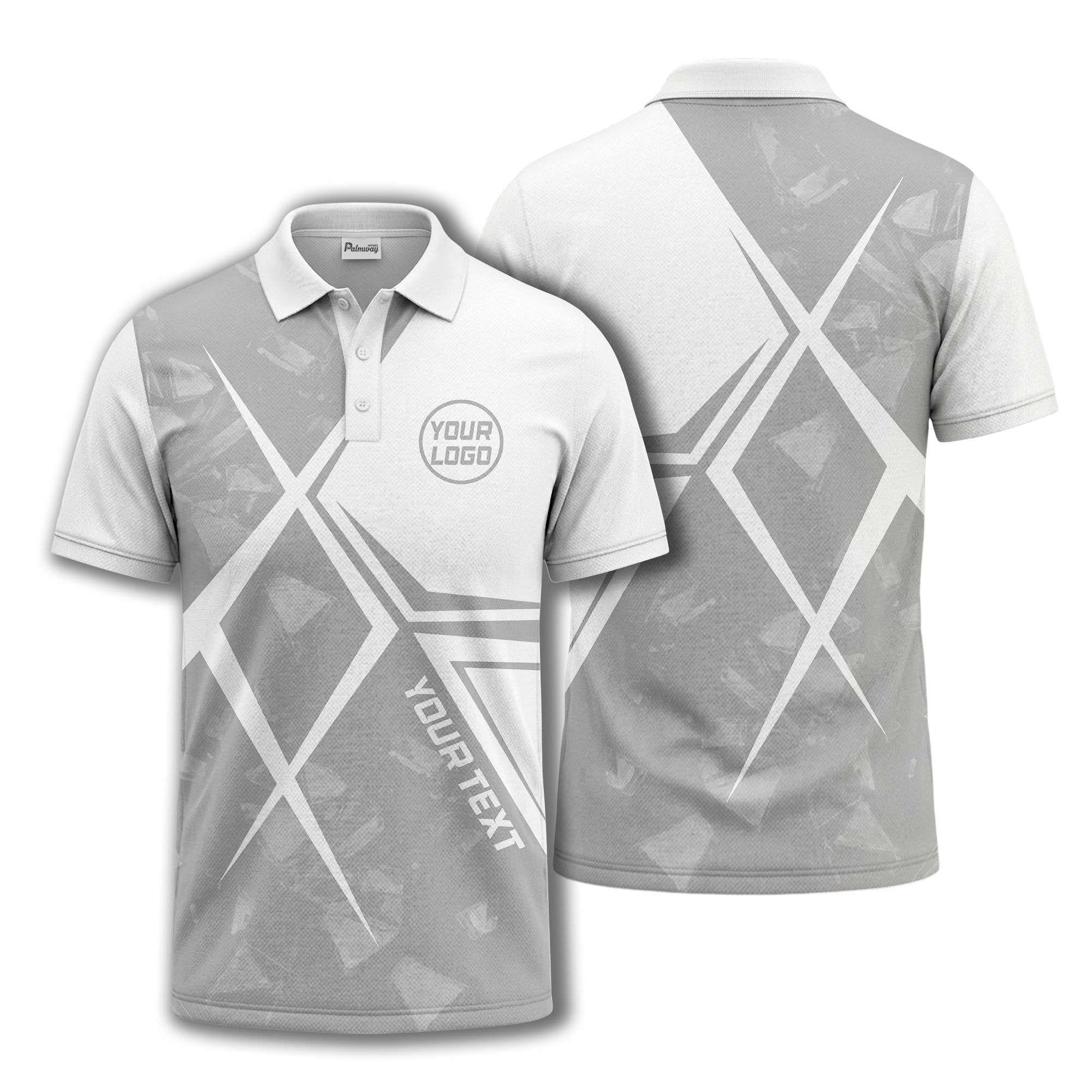 monochrome geometric triangles & abstract shapes modern urban polo shirt