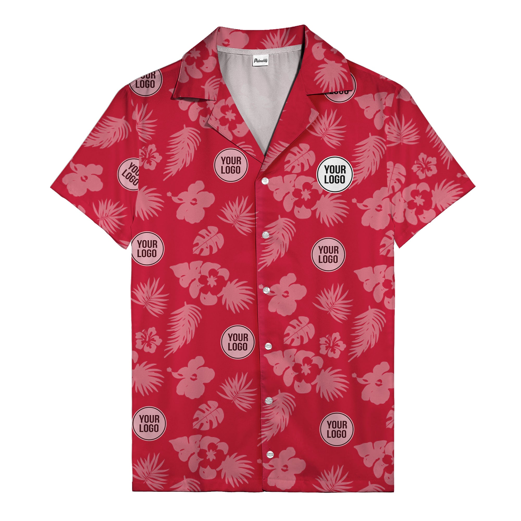 monochrome tropical flowers and leaves hawaiian shirt for men