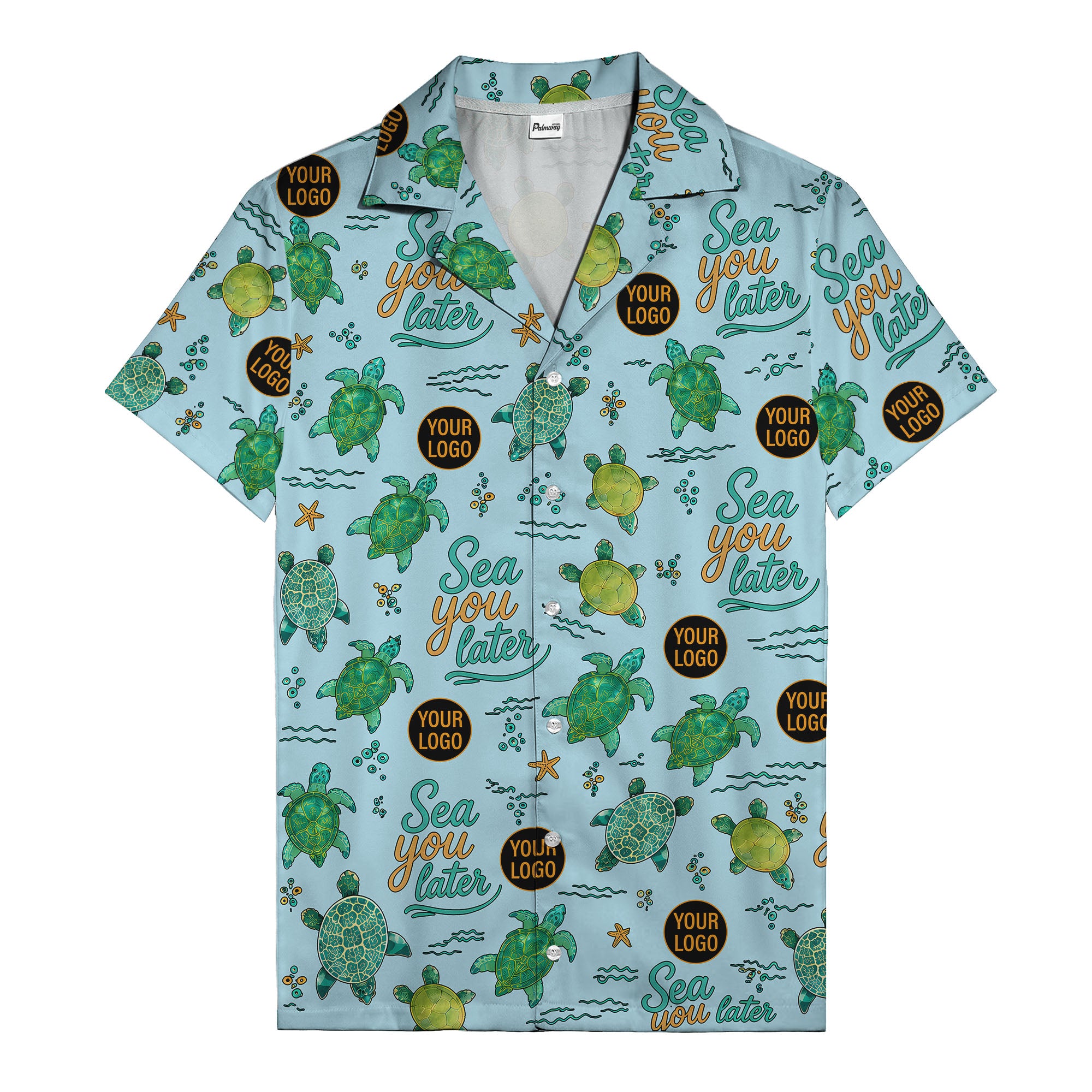 sea turtles & starfish sea you later cartoon hawaiian shirt