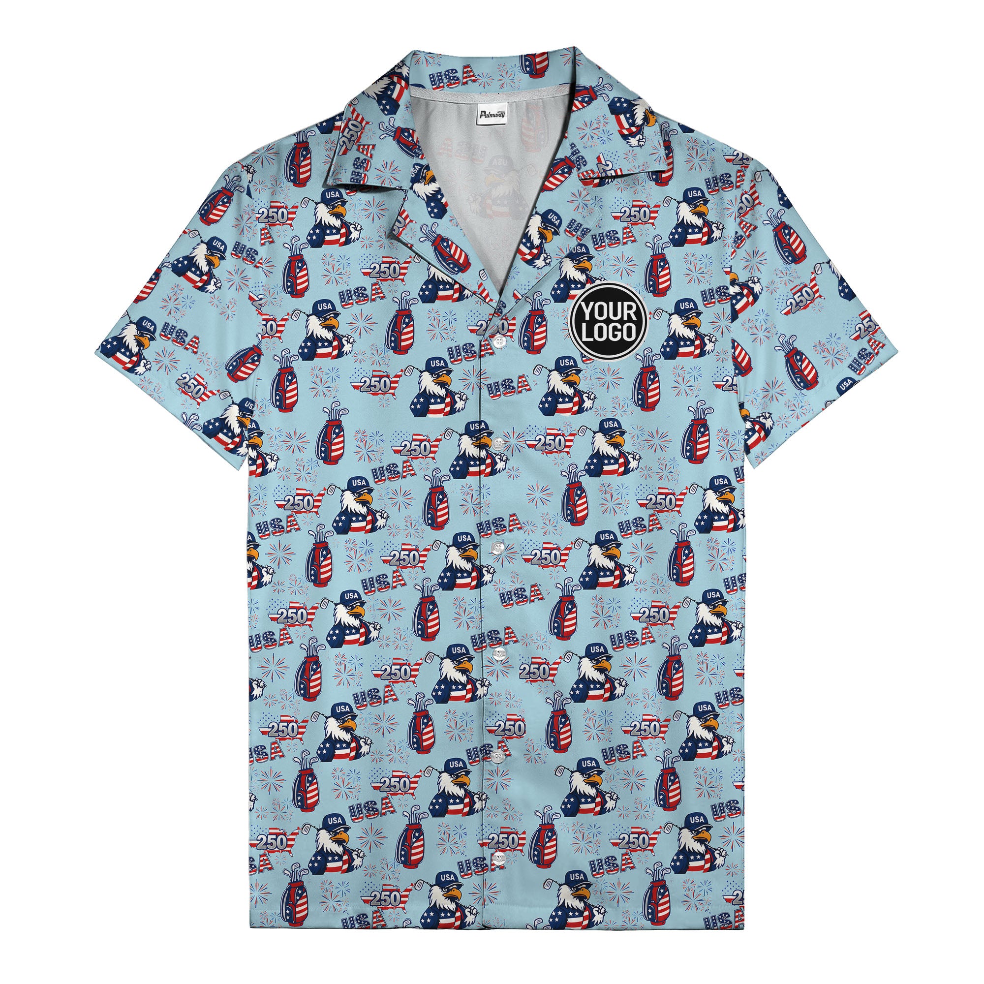 usa bald eagles golf bags fireworks hawaiian shirt for men