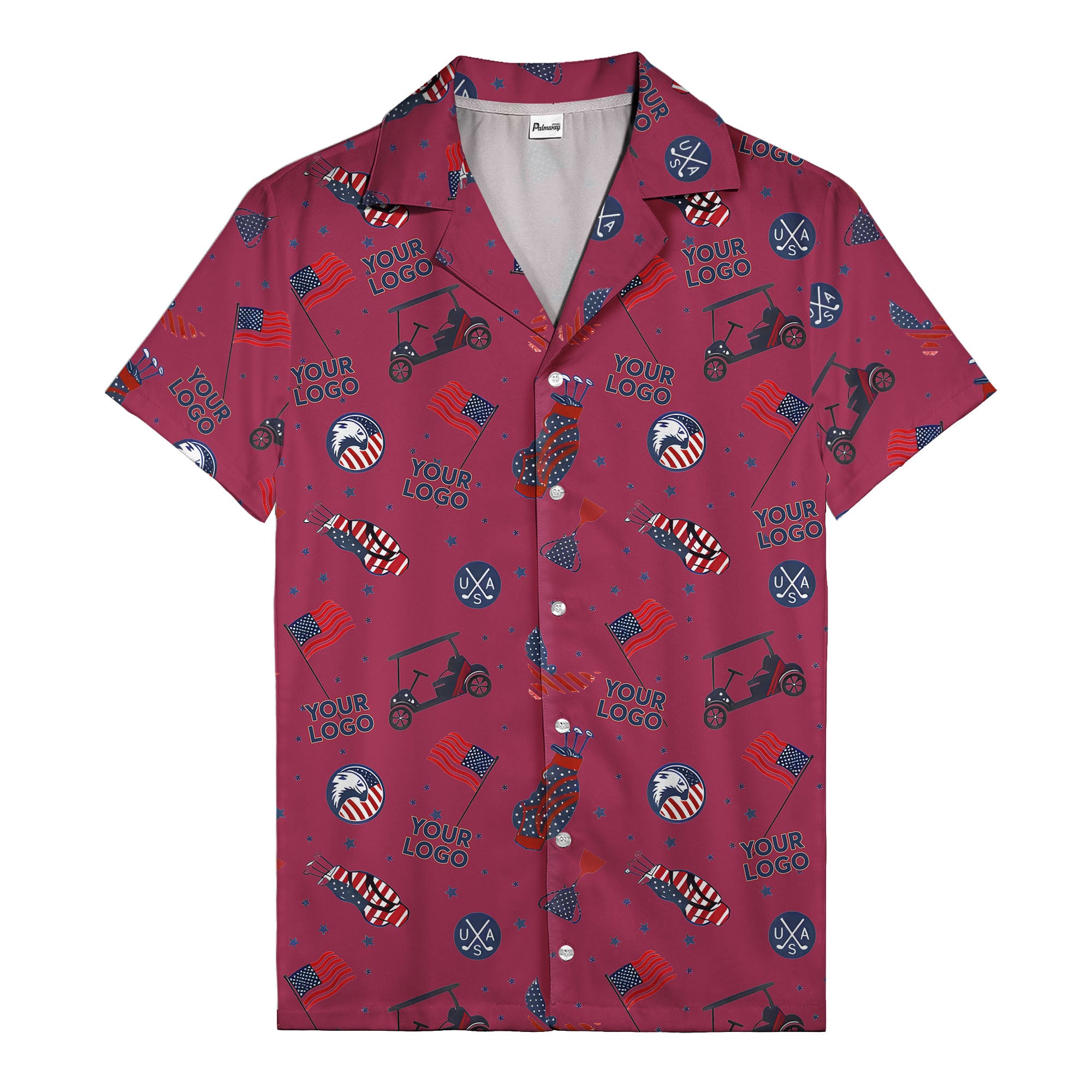 american golf flags bald eagles golf carts hawaiian shirt for men