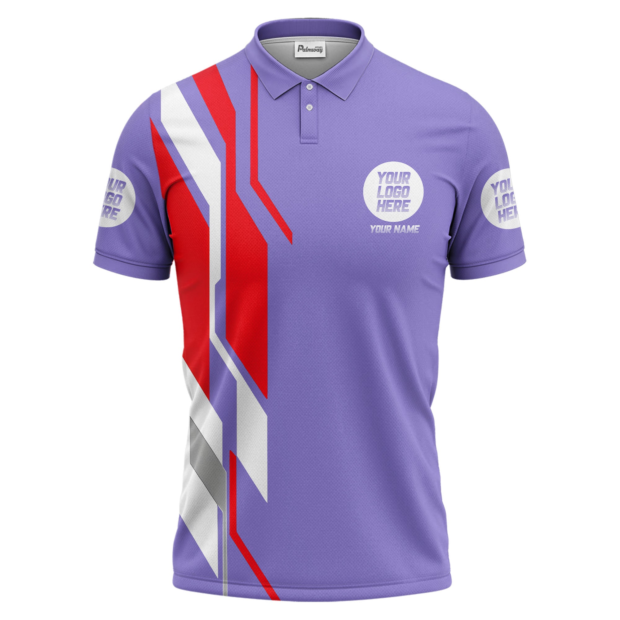 custom multi color geometric abstract modern men's performance polo shirt