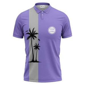 tropical palm tree polo shirt custom polo shirt