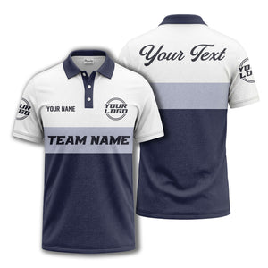 custom team name logo horizontal stripe polo shirt for men