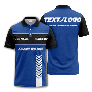 customizable team name chevron stripe polo shirt for men