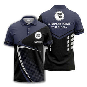 diagonal stripe dot geometric polo shirt for men