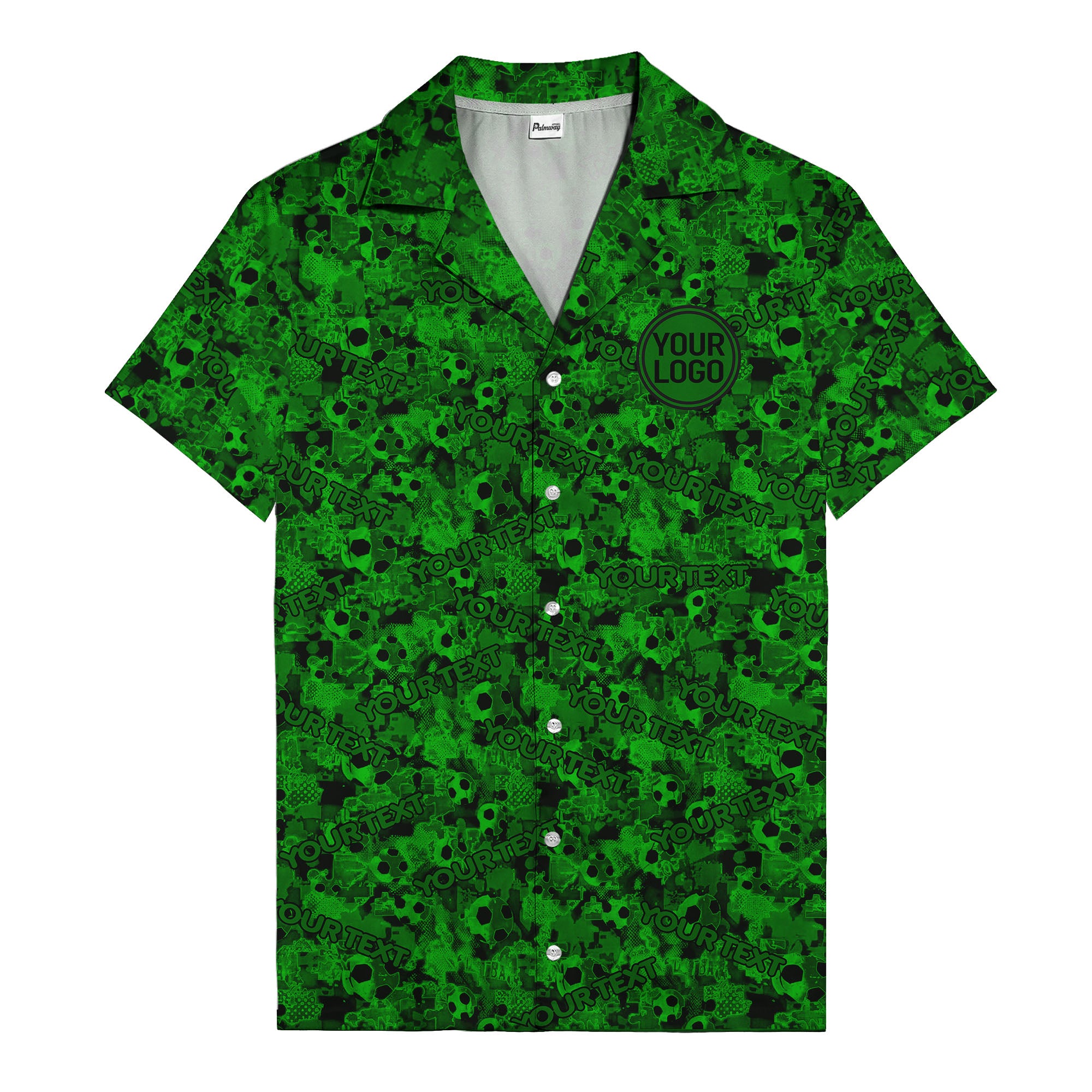 hexagon dot repeating custom text abstract geometric hawaiian shirt