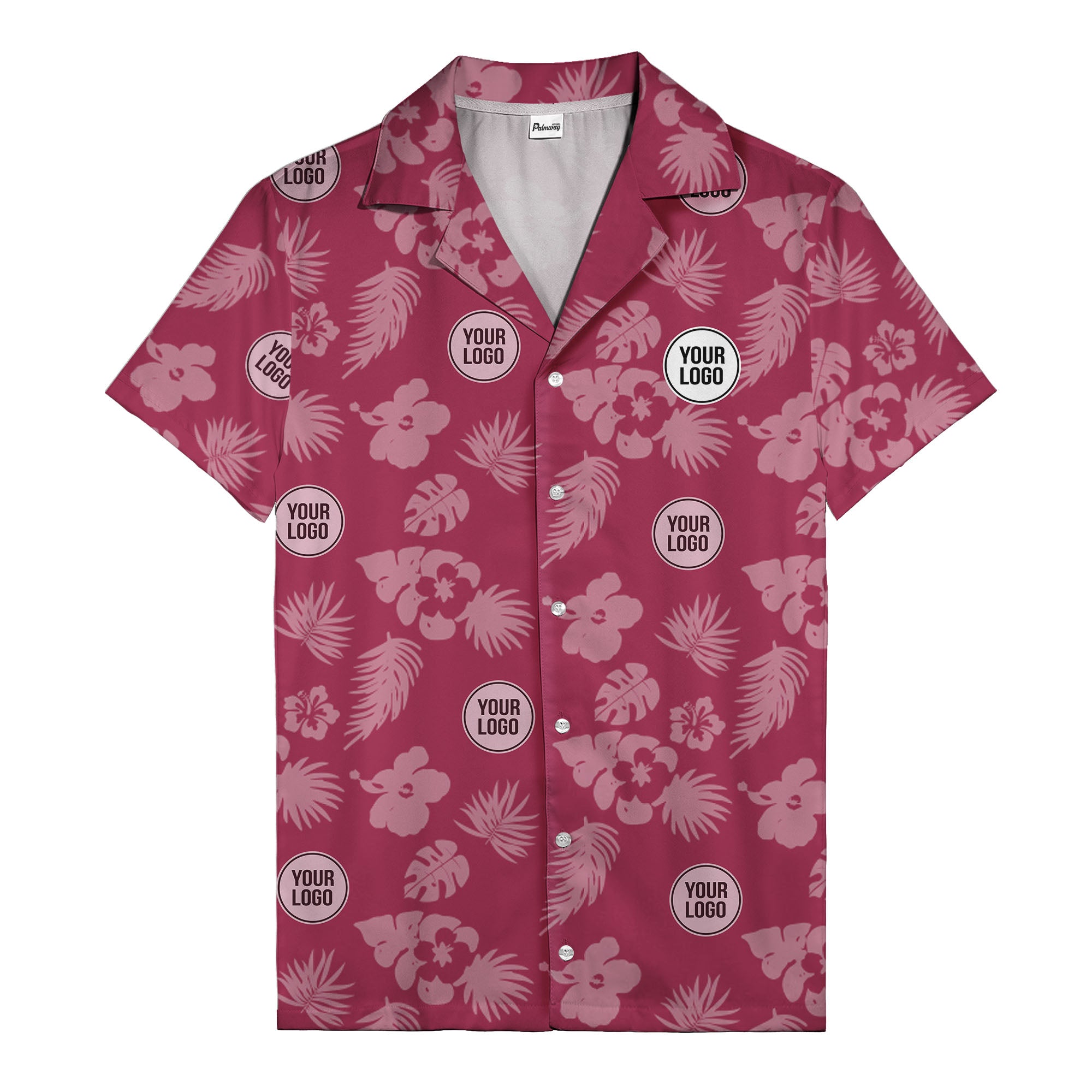 monochrome tropical flowers and leaves hawaiian shirt for men