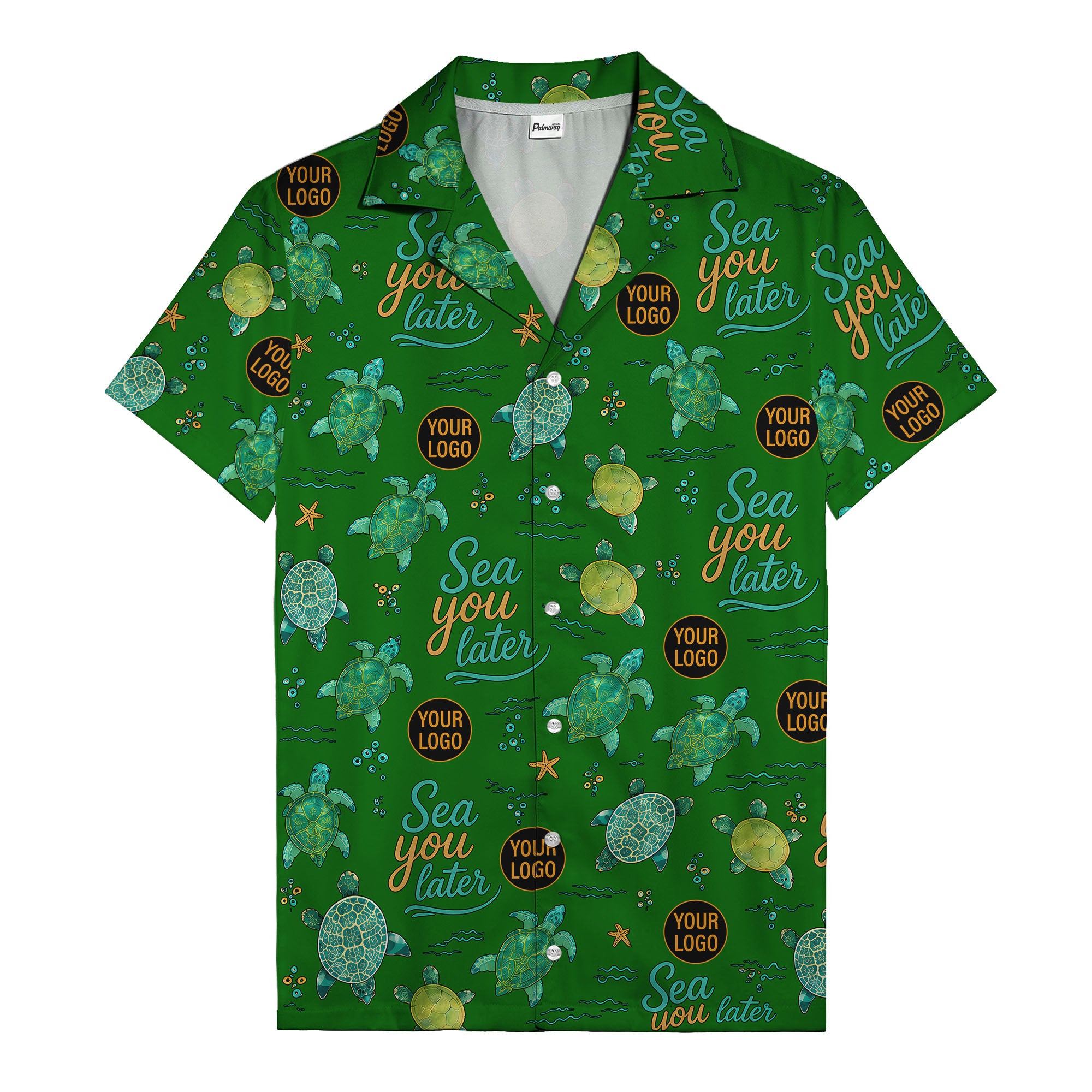 sea turtles & starfish sea you later cartoon hawaiian shirt