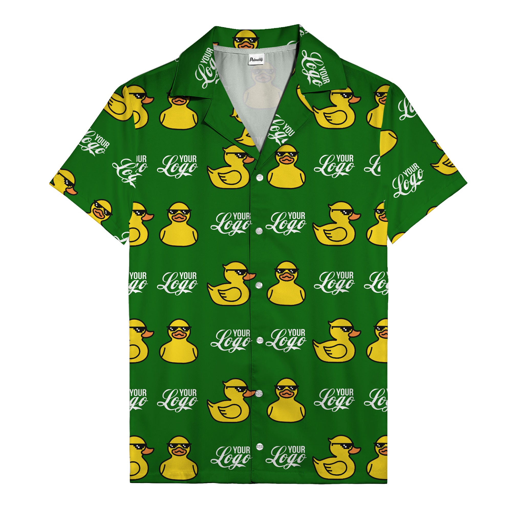 sunglassed rubber ducky parade custom logo hawaiian shirt