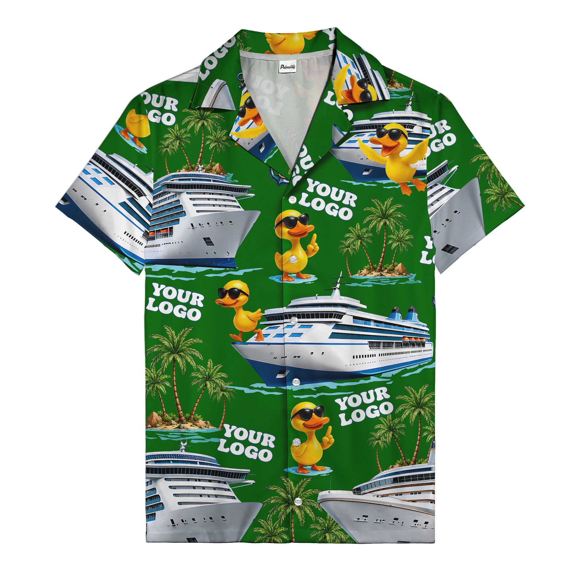 sunglasses ducks on cruise ships palm tree islands hawaiian shirt