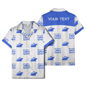 cruise ship silhouettes and family reunion text repeat hawaiian shirt