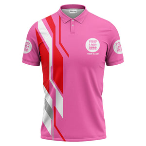 custom multi color geometric abstract modern men's performance polo shirt