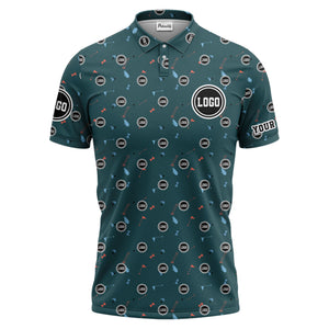custom multi color golf sports custom logo polo shirt with team event tournament style hawaiian shirt