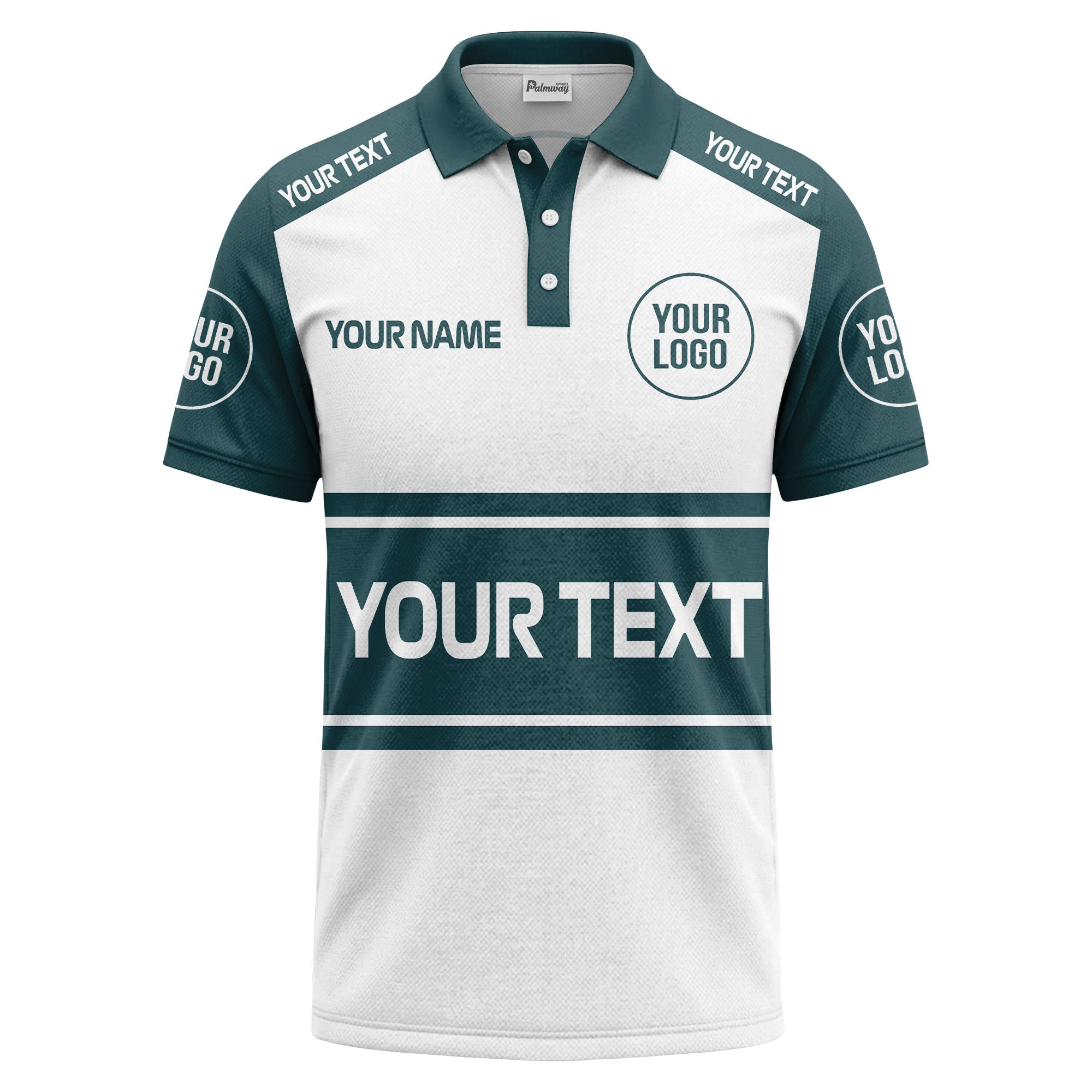 customizable logo & text sport jersey polo shirt for team gear
