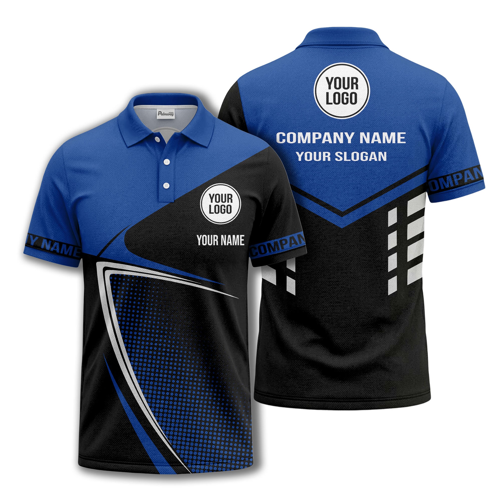 diagonal stripe dot geometric polo shirt for men